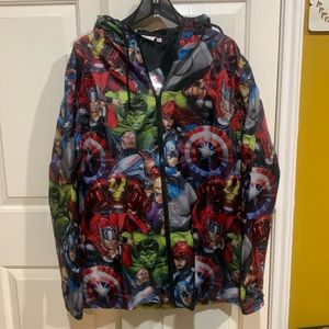 Marvel Comic Wind Breaker With Hood